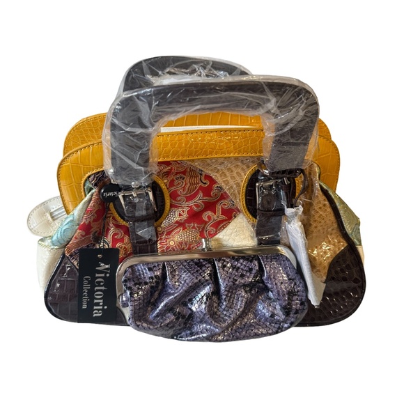 Victoria Collection Patchwork Handbag - Picture 3 of 8